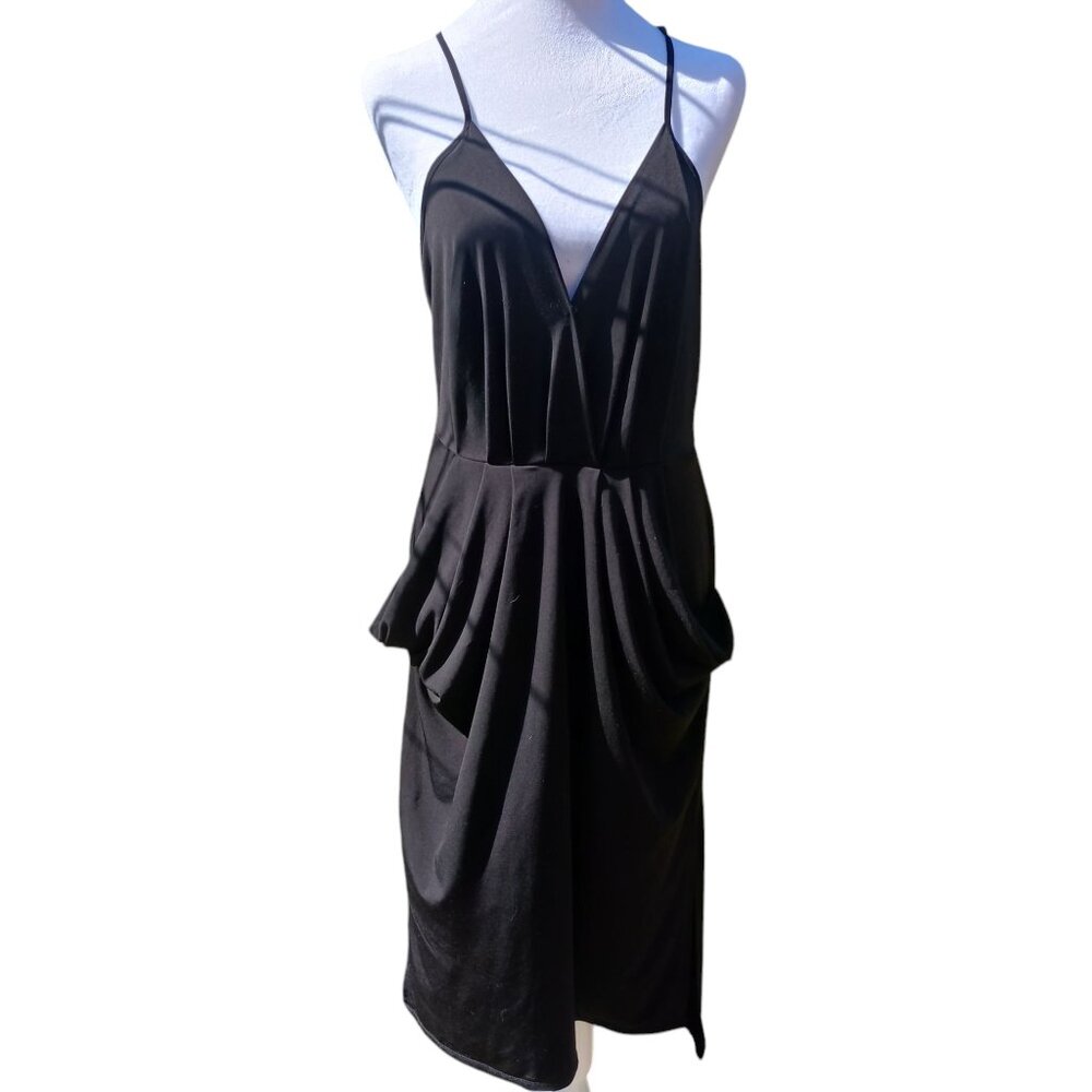 BCBGeneration, MED.  Black Dress, Y2K, Whimsy Goth, Fairy, Witchy, Disco